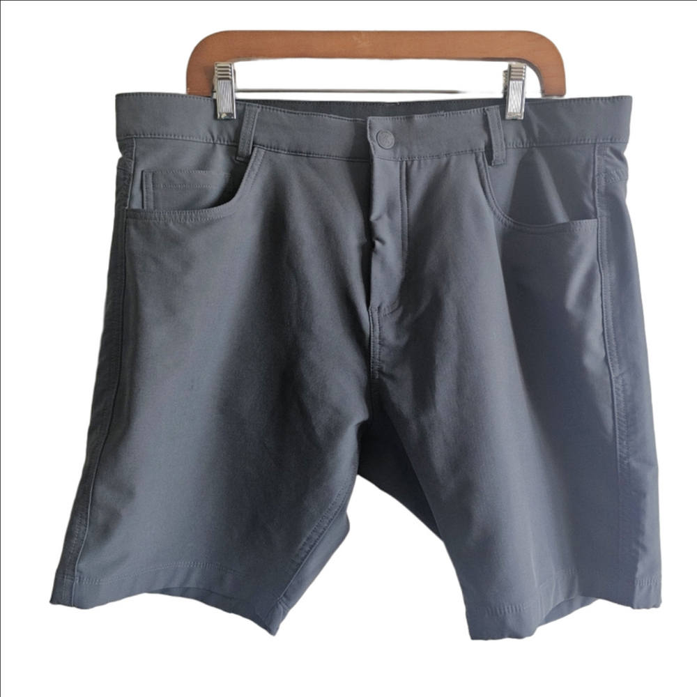 Kyodan Golf Outdoor Stretch Flat Front Classic Woven Shorts Gray